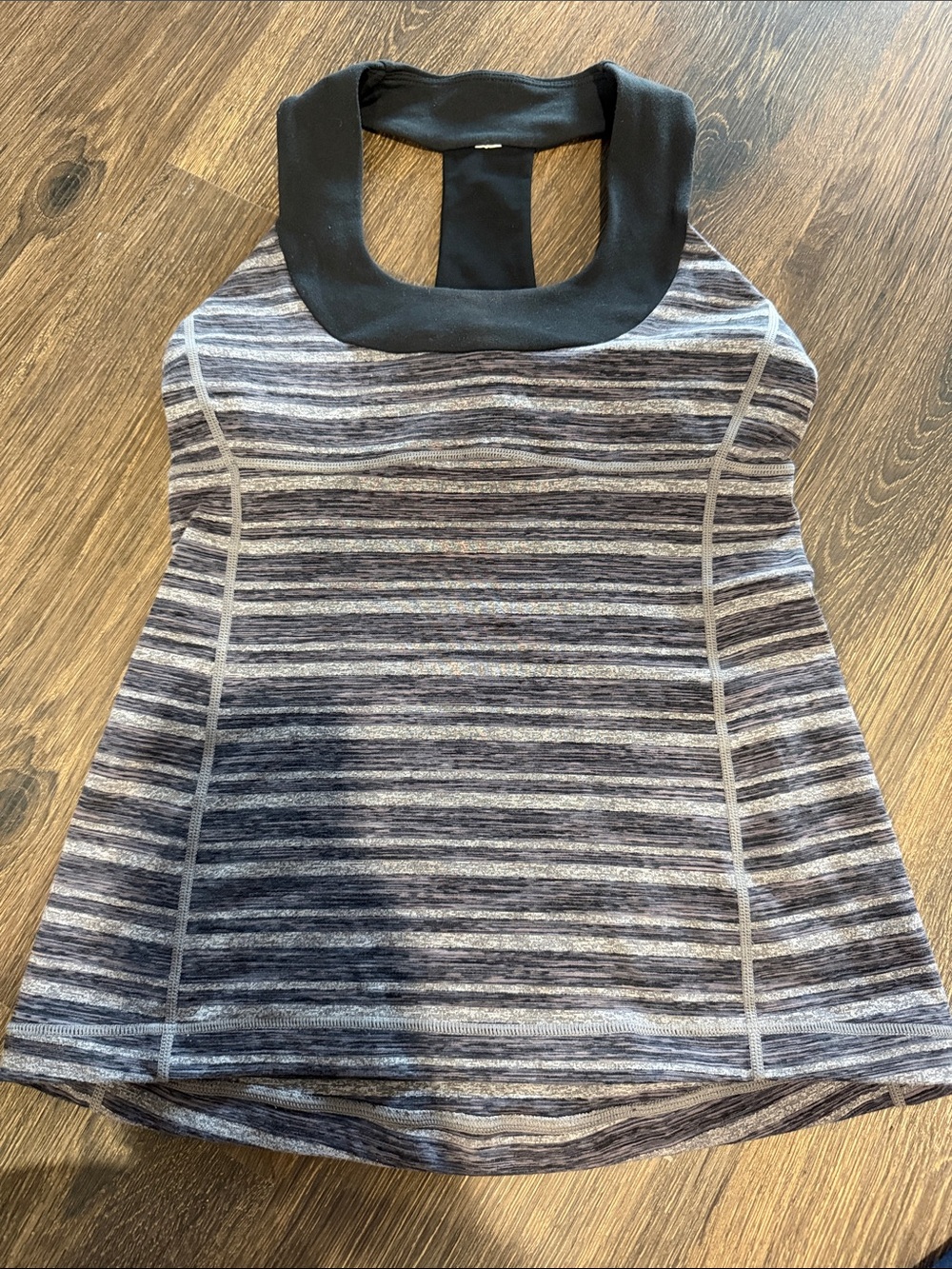 lululemon athletica Striped Sleeveless Tank - Black & Gray